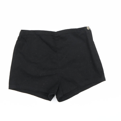 FOREVER 21 Womens Black  Denim Hot Pants Shorts Size M