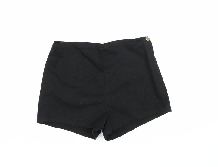 FOREVER 21 Womens Black Denim Hot Pants Shorts Size M