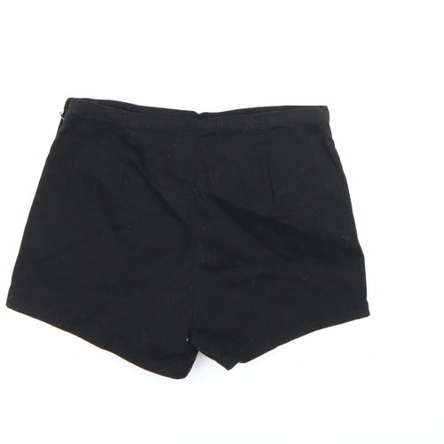 FOREVER 21 Womens Black  Denim Hot Pants Shorts Size M