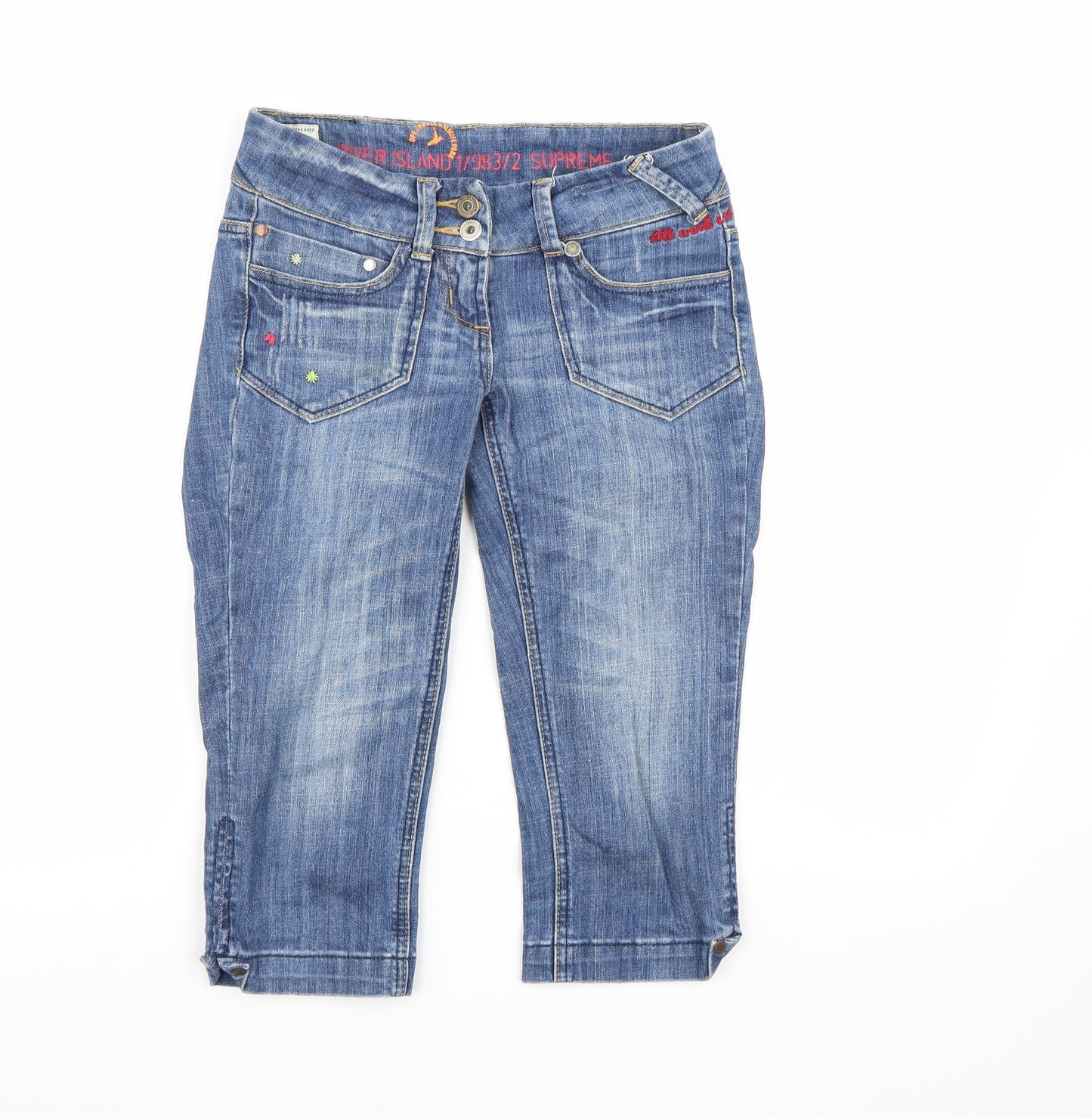 River Island Womens Blue  Denim Bermuda Shorts Size 6