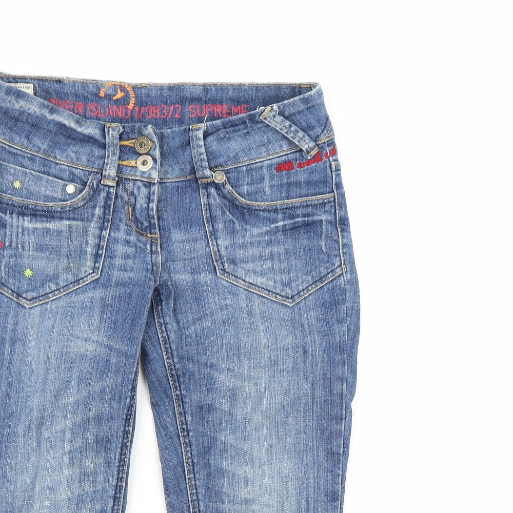 River Island Womens Blue  Denim Bermuda Shorts Size 6