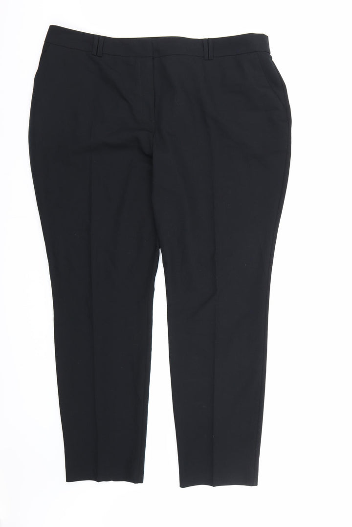 Bonmarché Womens Black Rayon Dress Pants Trousers Size 20 L30 in
