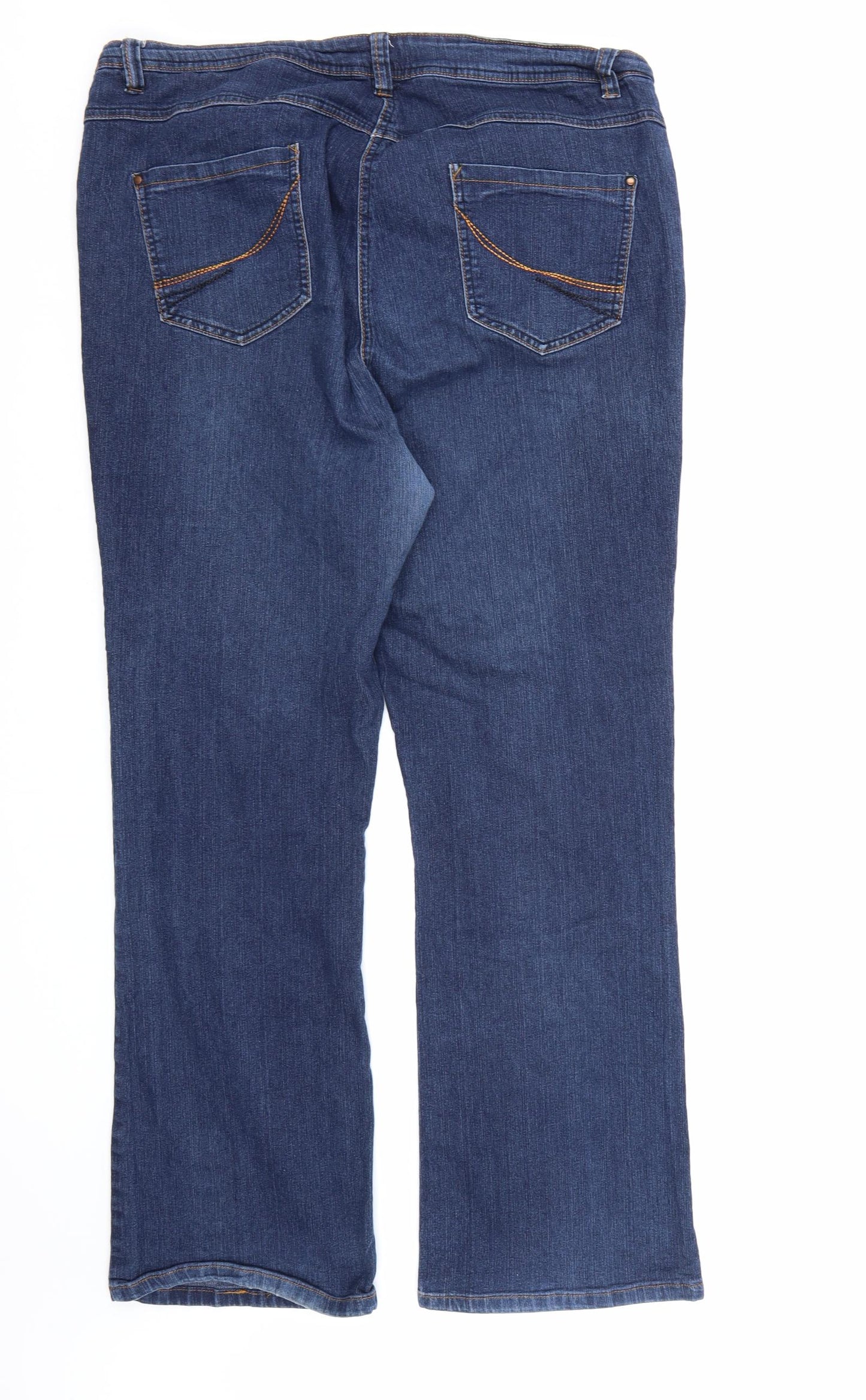Preworn Womens Blue  Denim Bootcut Jeans Size 22 L30 in