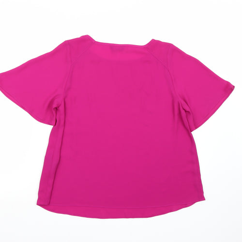 F&F Womens Purple  Chiffon Basic Blouse Size 10