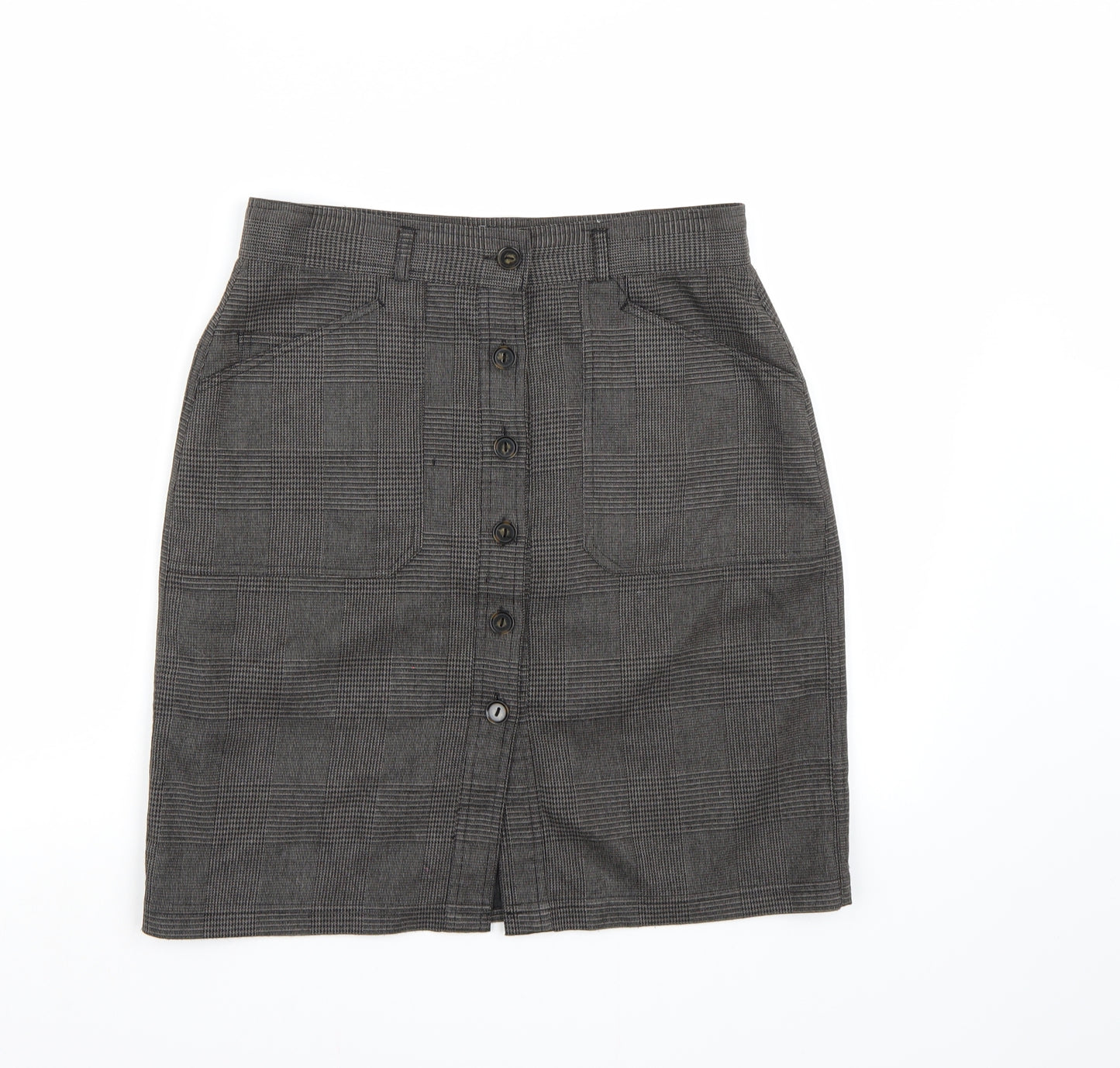 Papaya Womens Grey Check  A-Line Skirt Size 12