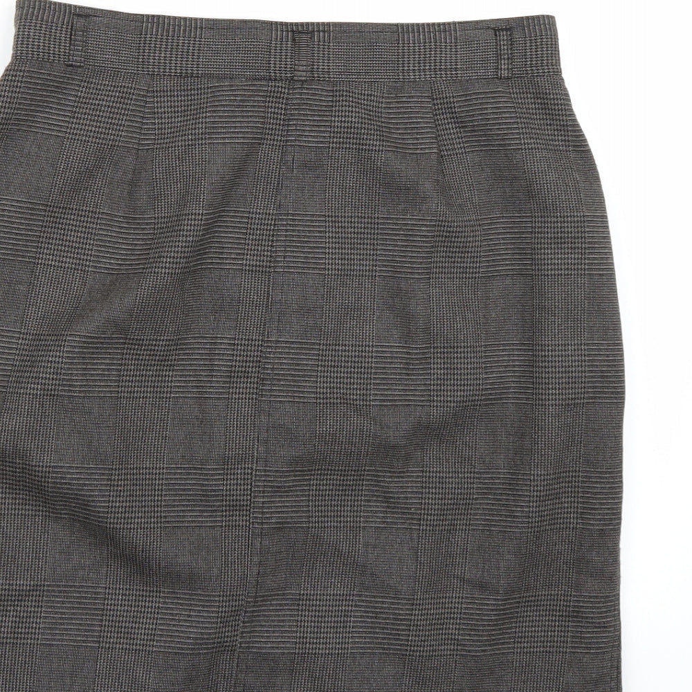 Papaya Womens Grey Check  A-Line Skirt Size 12