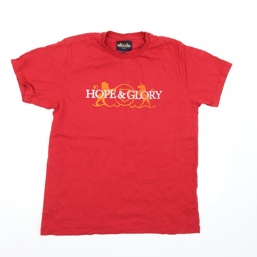 Hope & Glory Mens Red    T-Shirt Size 2XL