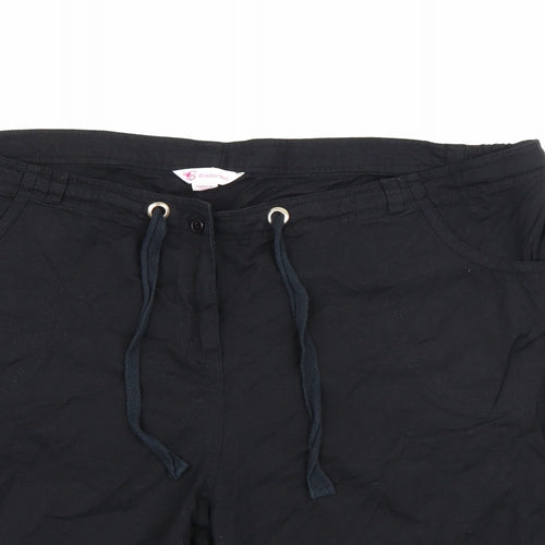 Glamorosa Womens Black   Chino Shorts Size 22