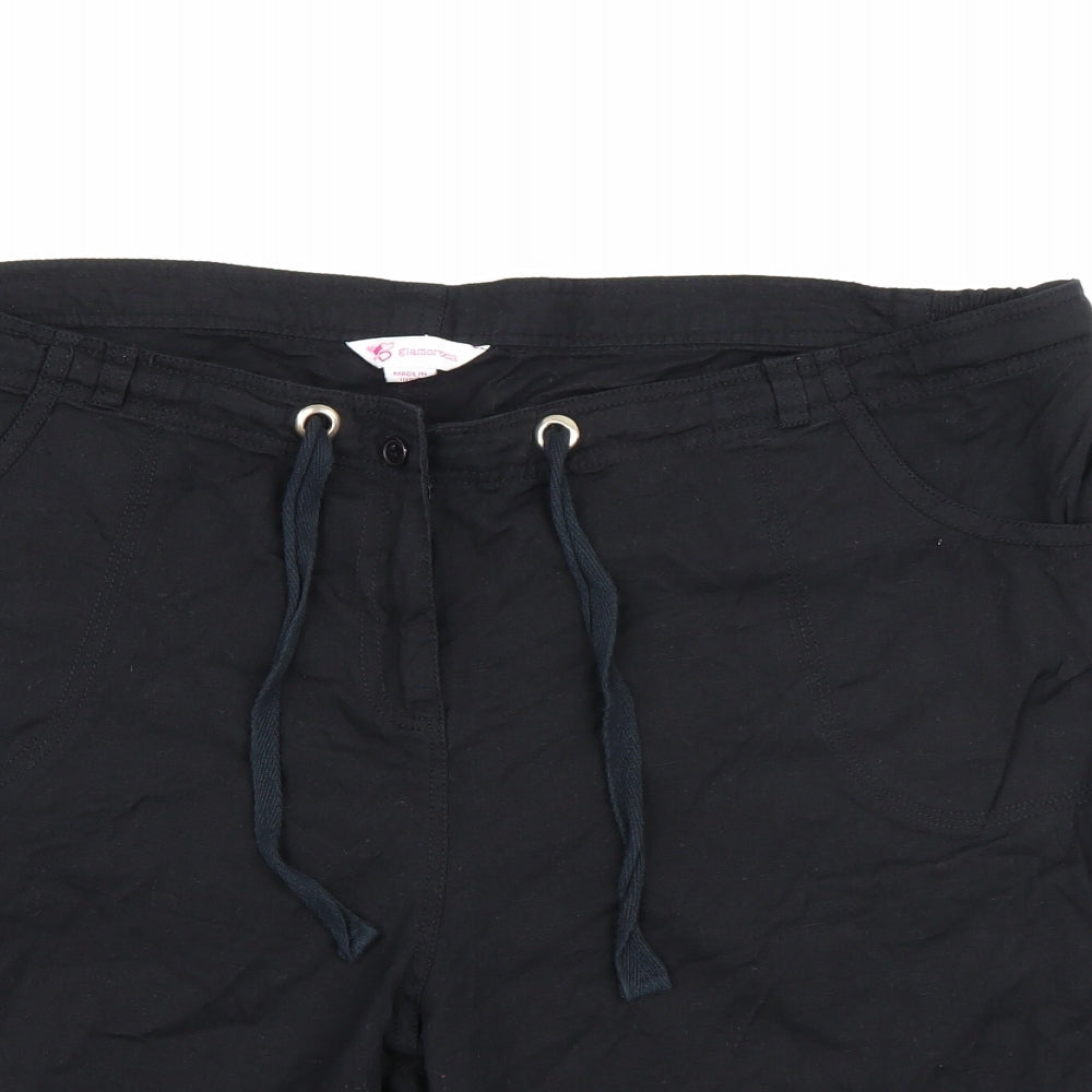 Glamorosa Womens Black   Chino Shorts Size 22