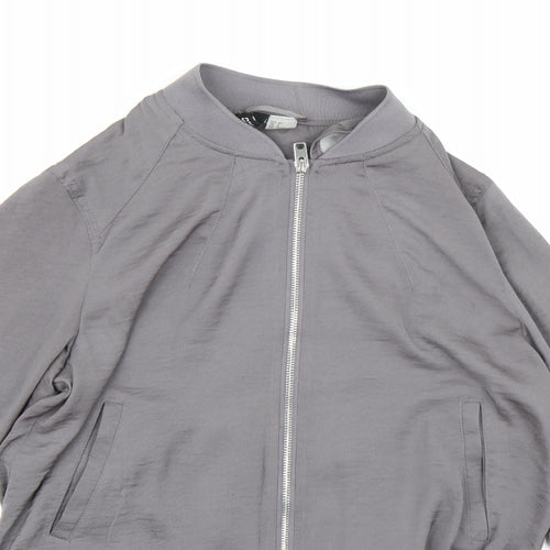 Divided by H&M Womens Grey  Satin Jacket  Size 10