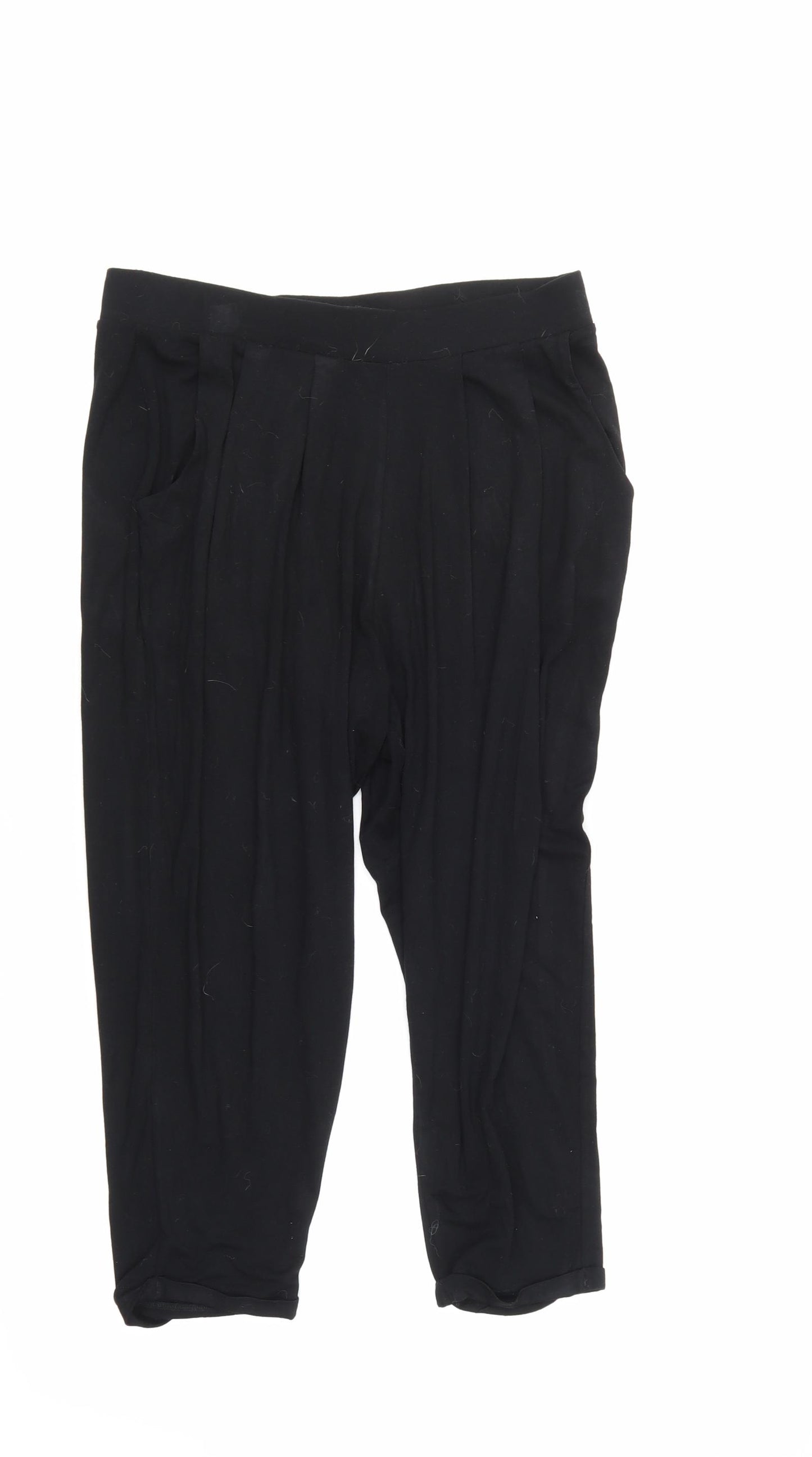 Harem Womens Black   Jogger Leggings Size 10 L25 in