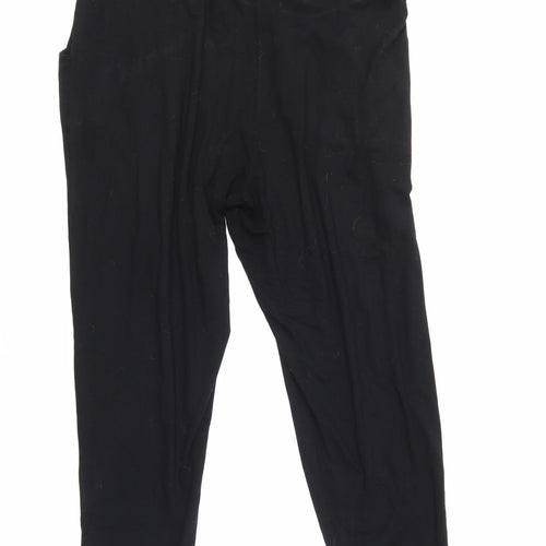 Harem Womens Black   Jogger Leggings Size 10 L25 in