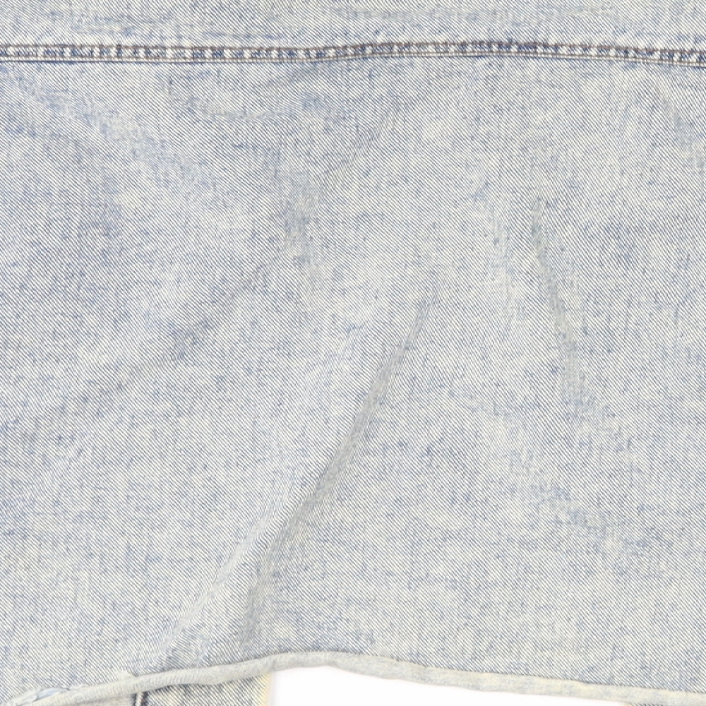 Denim & Co. Womens Blue   Biker Jacket Size 12