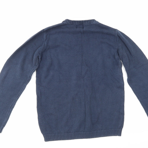 Cherokee Boys Blue Animal Print  Pullover Jumper Size 11-12 Years