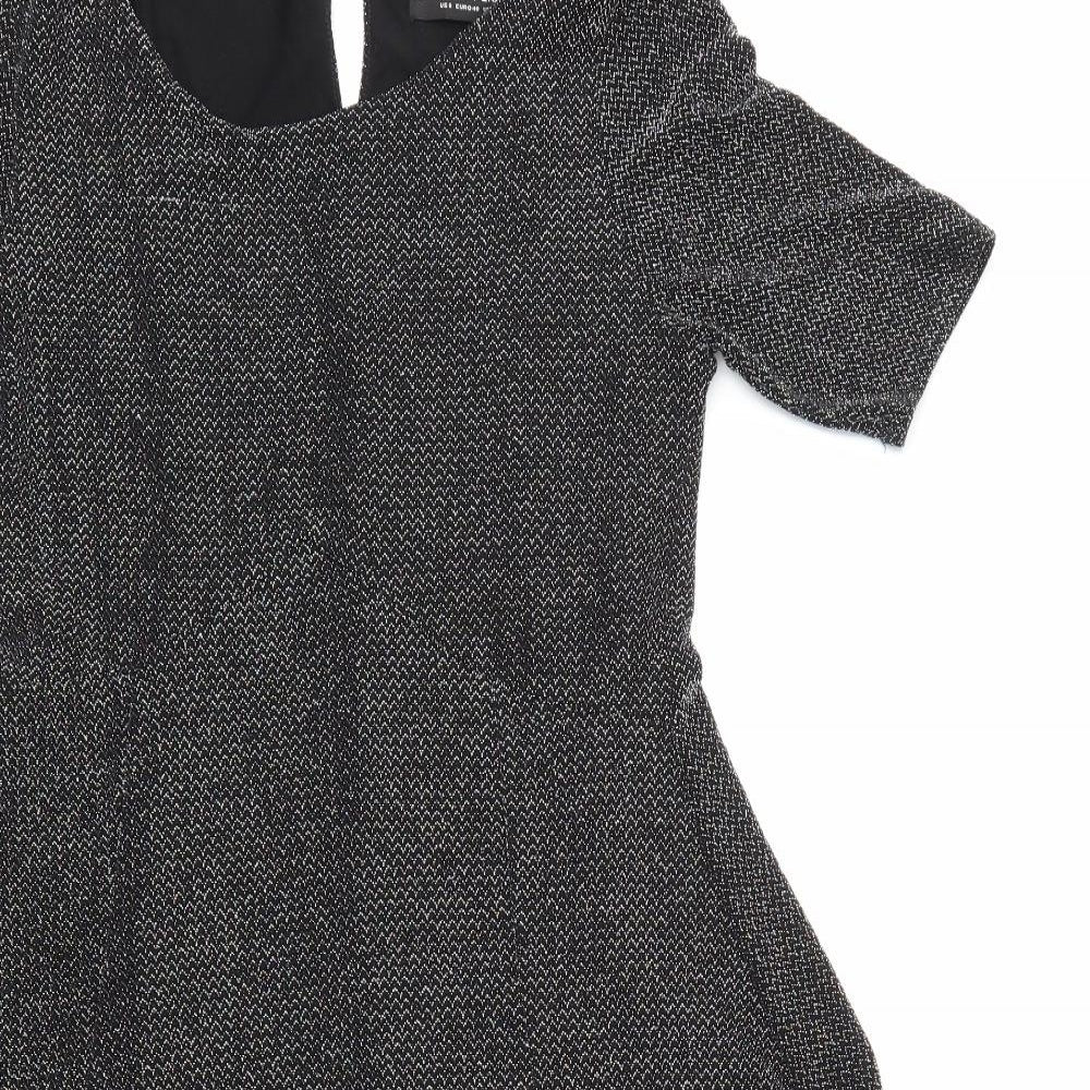 Dorothy Perkins Womens Black   A-Line  Size 8