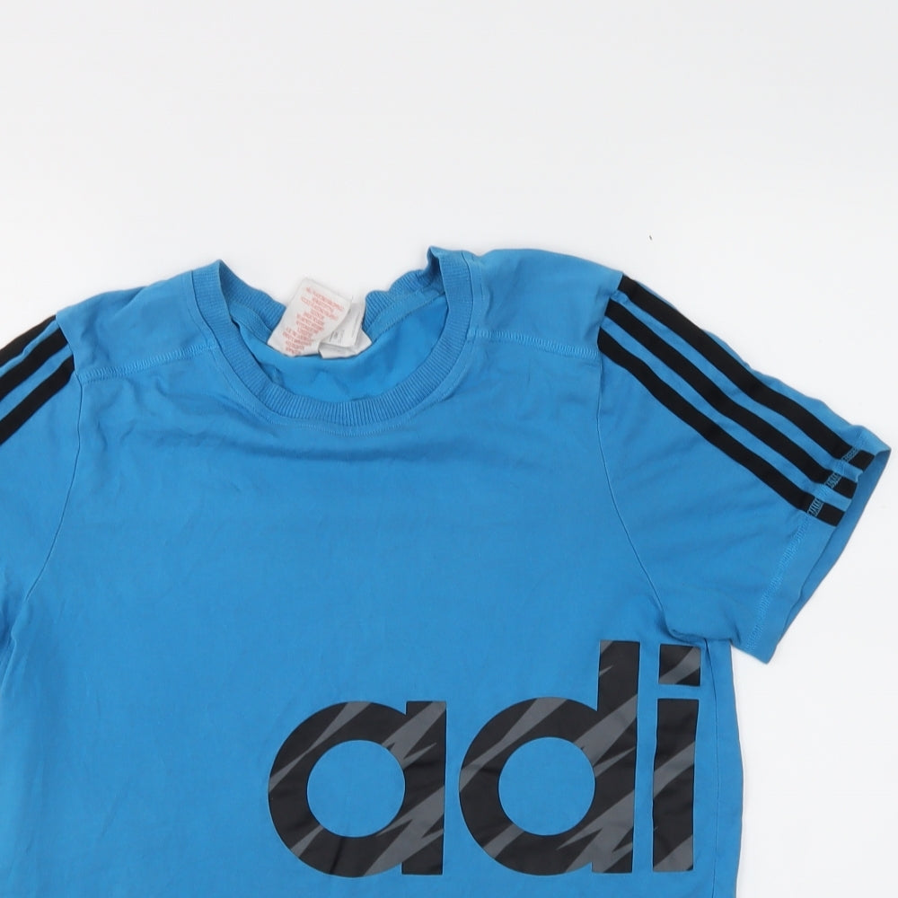 Addidas Boys Blue   Basic T-Shirt Size 12-13 Years