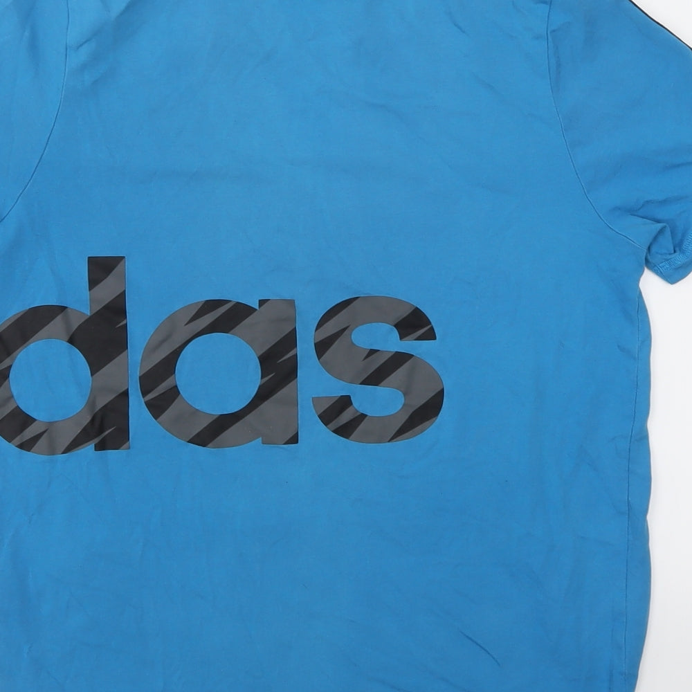 Addidas Boys Blue   Basic T-Shirt Size 12-13 Years