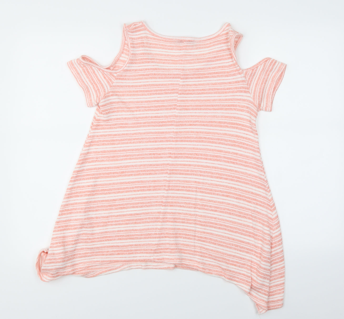 George Womens Pink Striped  Basic Blouse Size 12