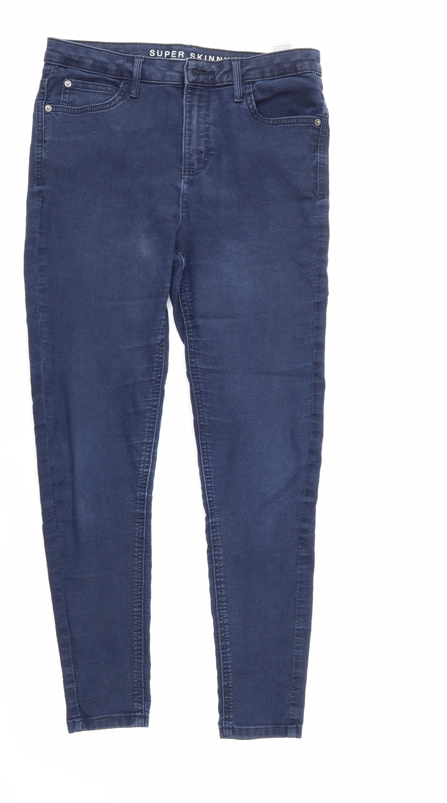 M&S Womens Blue   Straight Jeans Size 12 L27.5 in