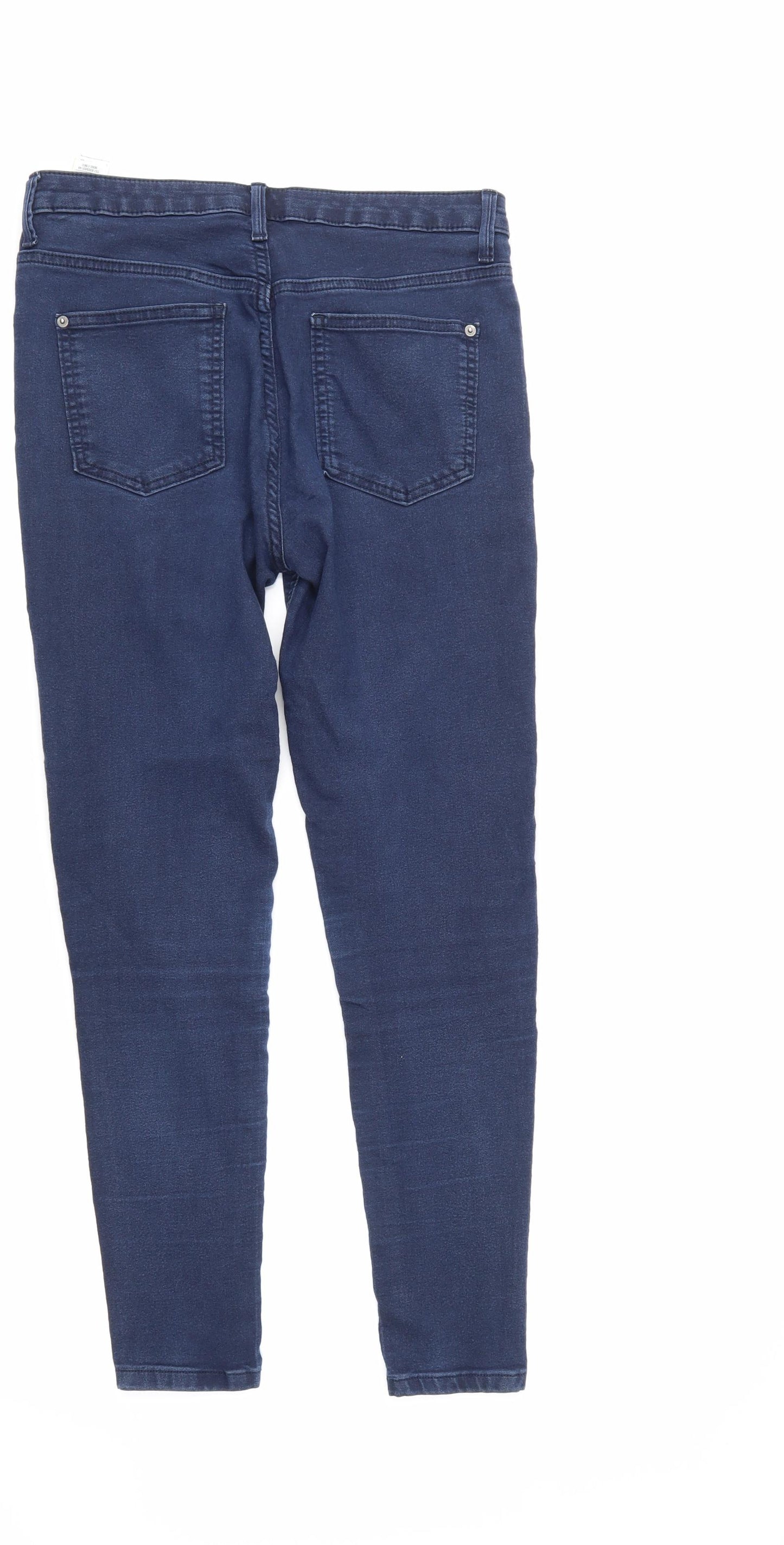M&S Womens Blue   Straight Jeans Size 12 L27.5 in