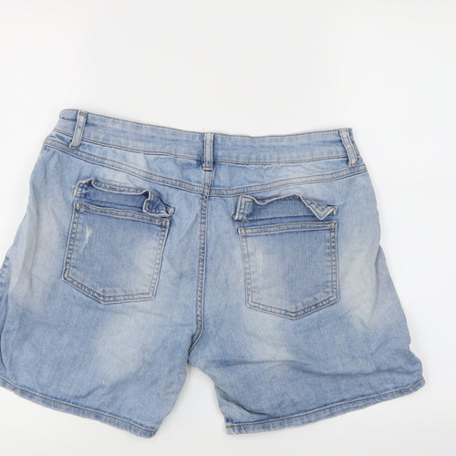 mango jeans Womens Blue   Mom Shorts Size 14 - Denim shorts