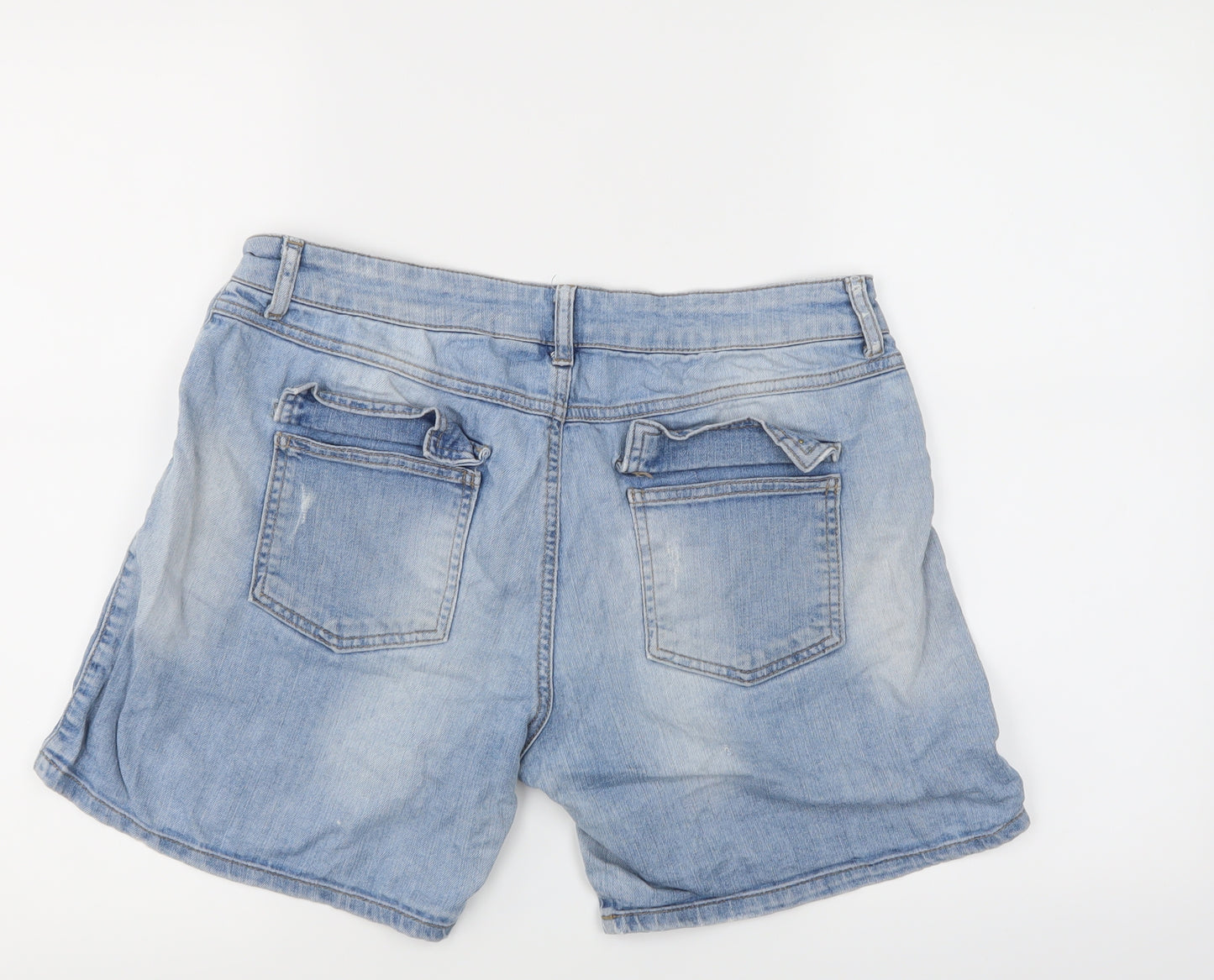 mango jeans Womens Blue   Mom Shorts Size 14 - Denim shorts