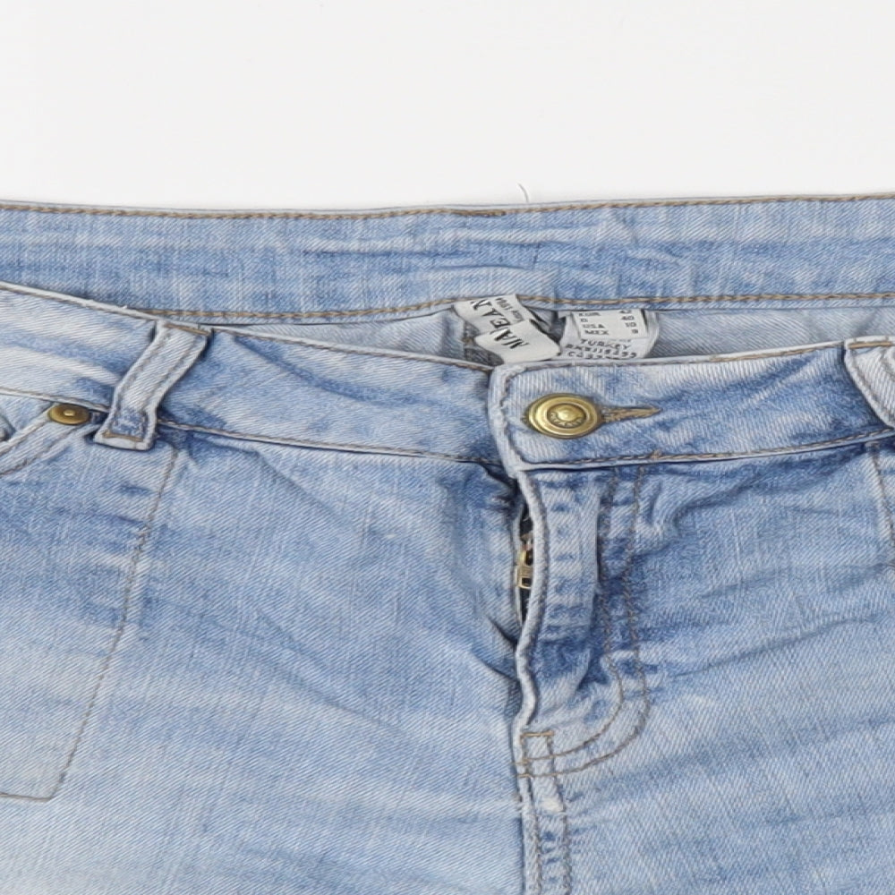 mango jeans Womens Blue   Mom Shorts Size 14 - Denim shorts