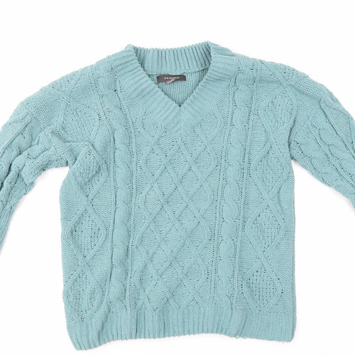 Primark Womens Blue Argyle/Diamond  Pullover Jumper Size S