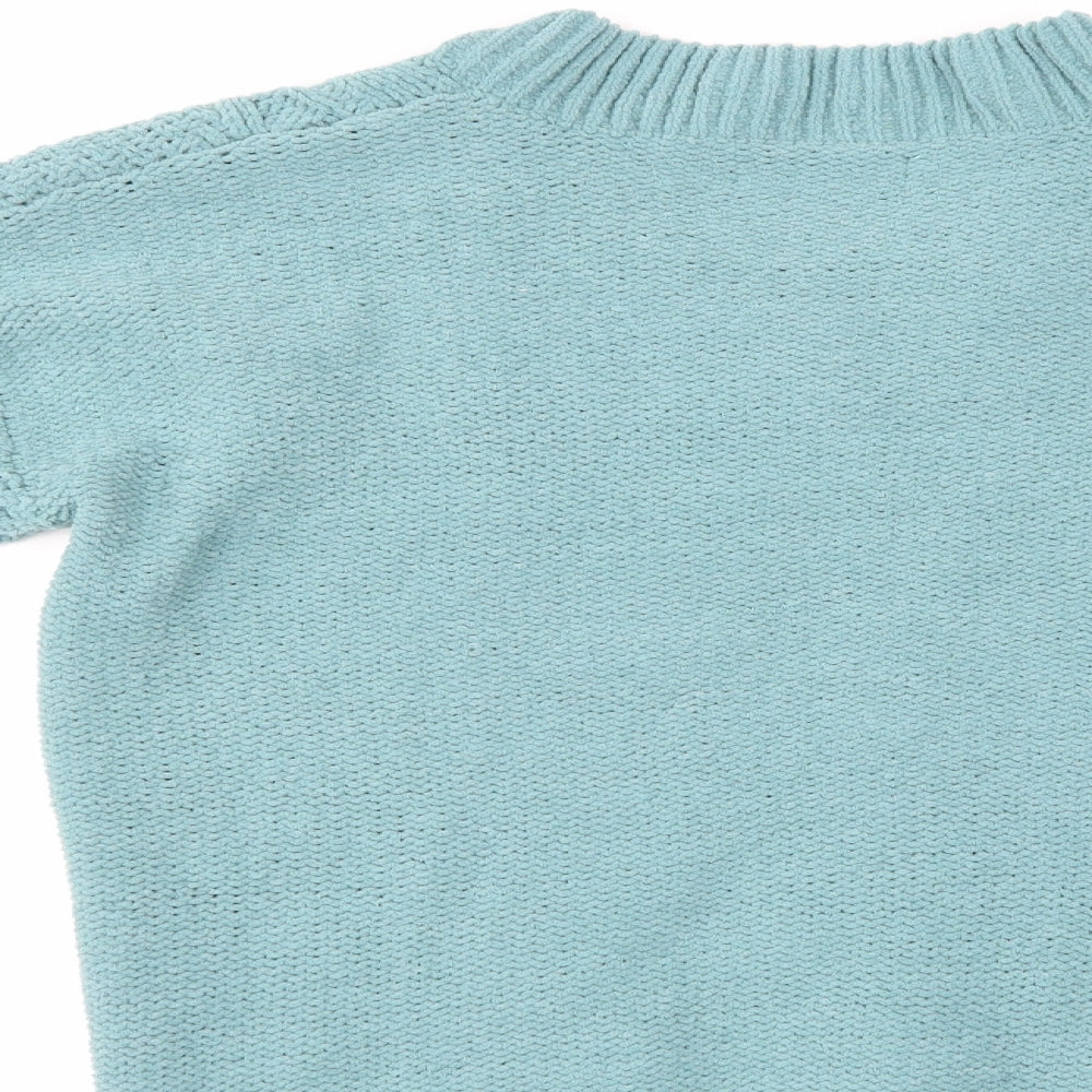 Primark Womens Blue Argyle/Diamond  Pullover Jumper Size S