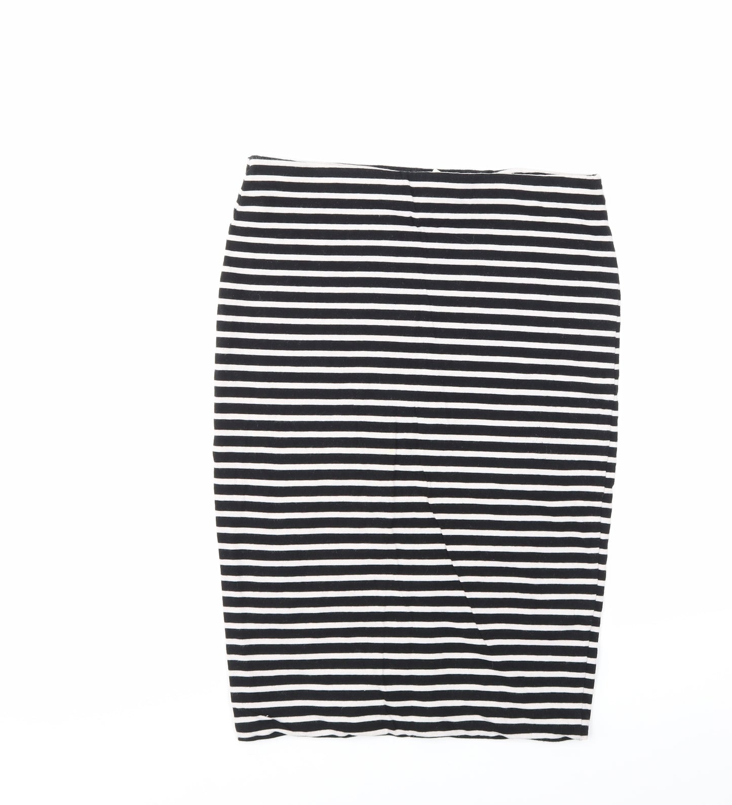 Basic Womens Multicoloured Striped  A-Line Skirt Size M