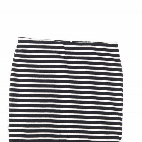 Basic Womens Multicoloured Striped  A-Line Skirt Size M