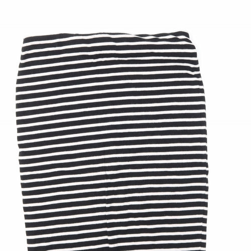 Basic Womens Multicoloured Striped  A-Line Skirt Size M