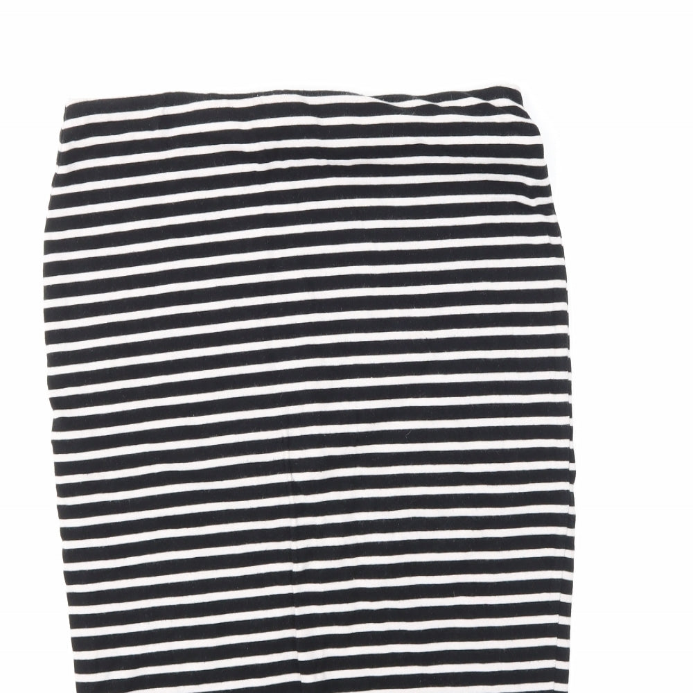 Basic Womens Multicoloured Striped  A-Line Skirt Size M