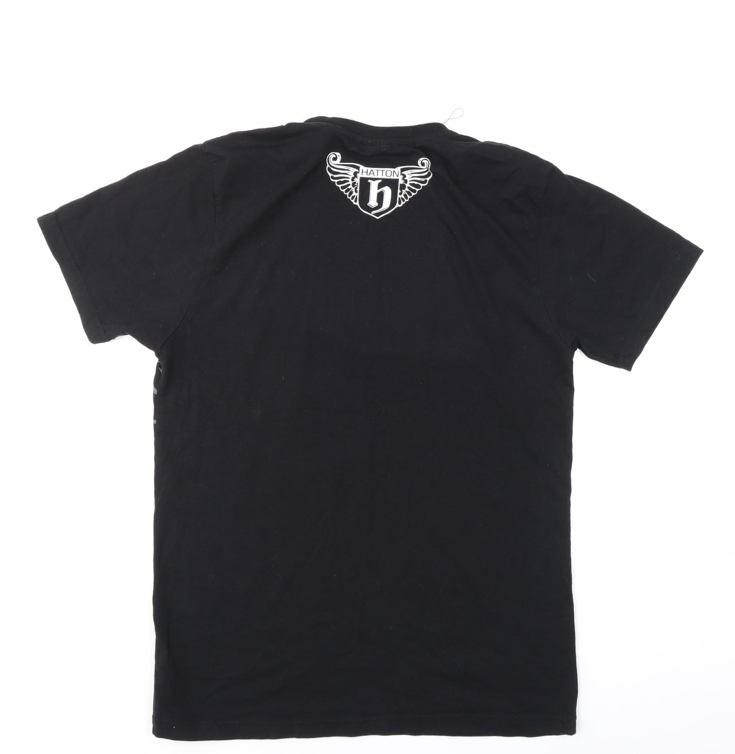 HATTON Mens Black    T-Shirt Size S