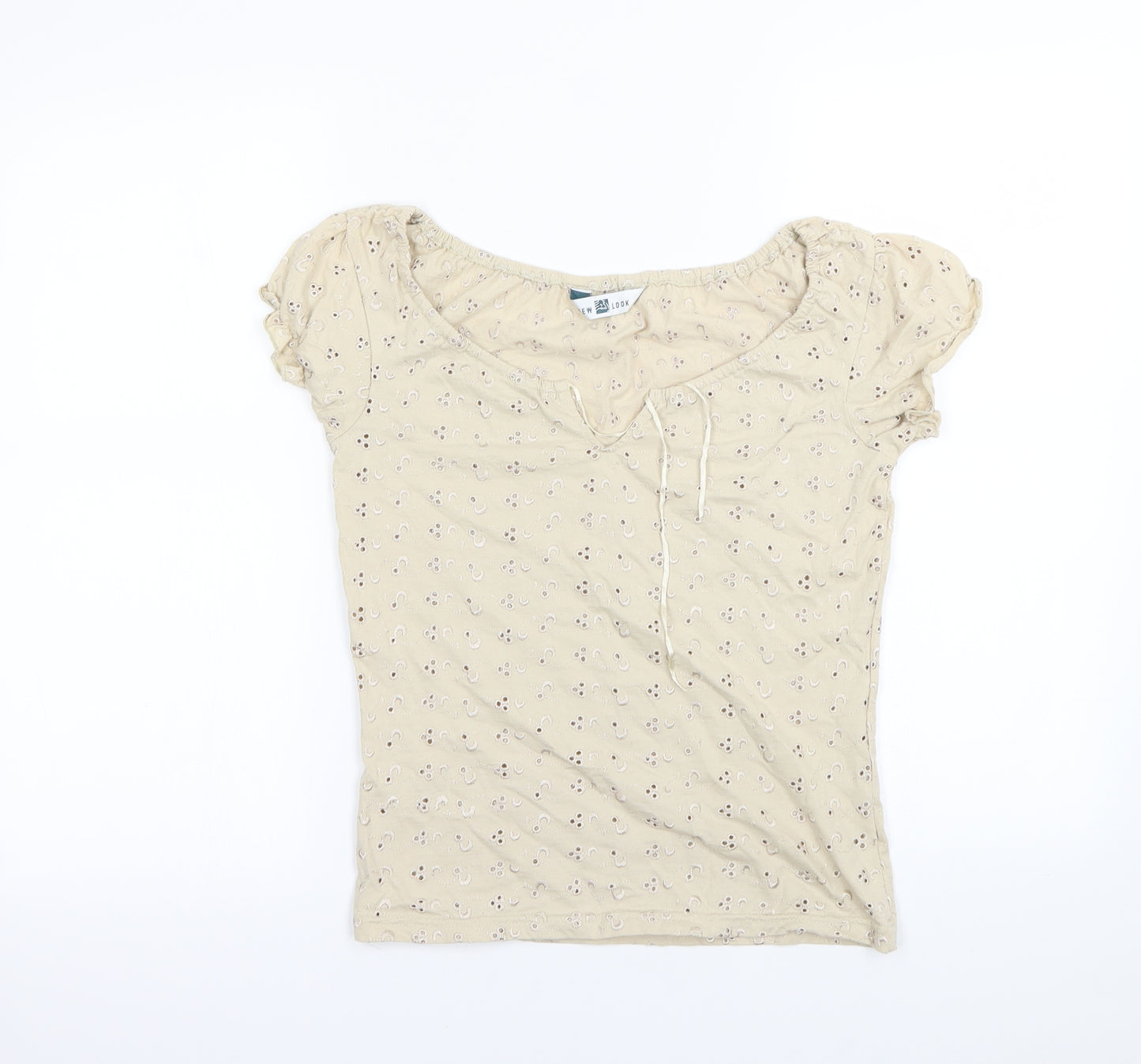 New Look Womens Beige   Basic Blouse Size 10