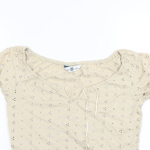 New Look Womens Beige   Basic Blouse Size 10