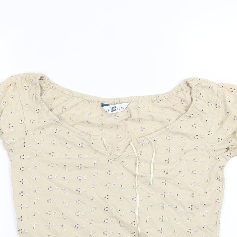New Look Womens Beige   Basic Blouse Size 10