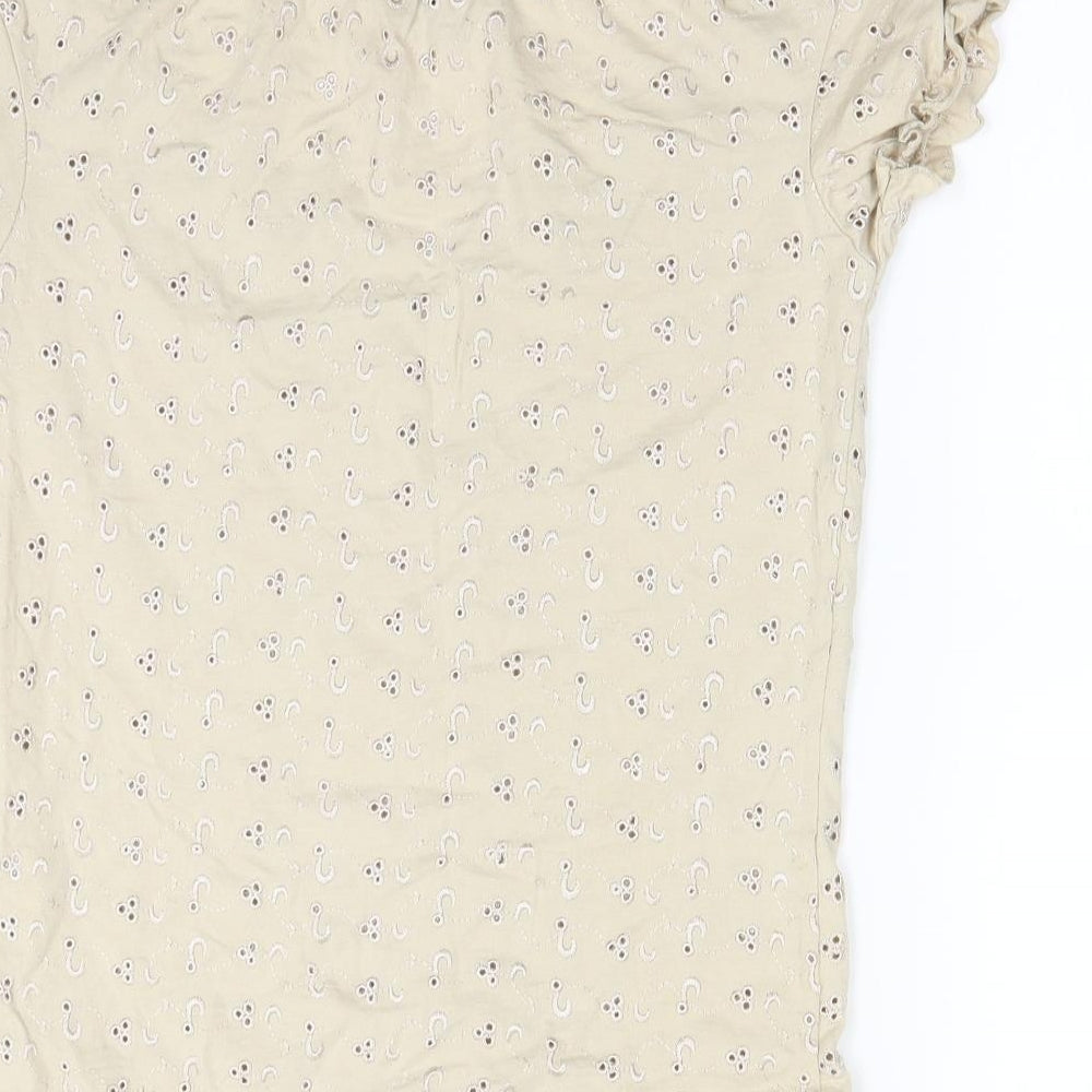 New Look Womens Beige   Basic Blouse Size 10