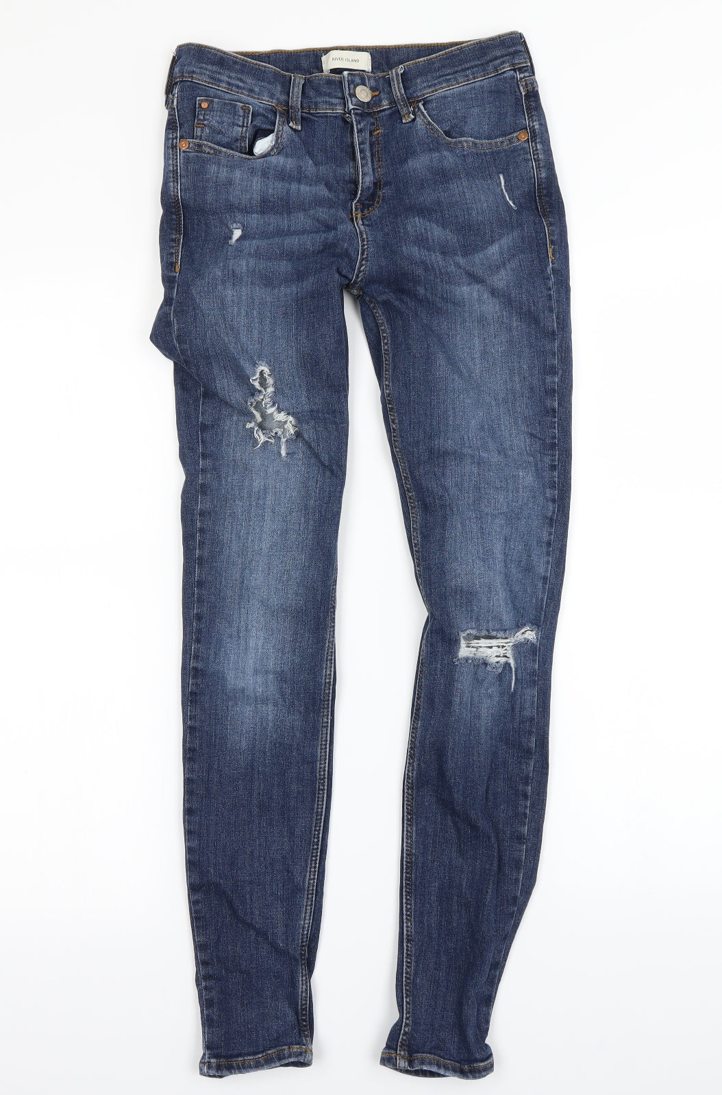 River Island Womens Blue   Skinny Jeans Size 8 L29 in