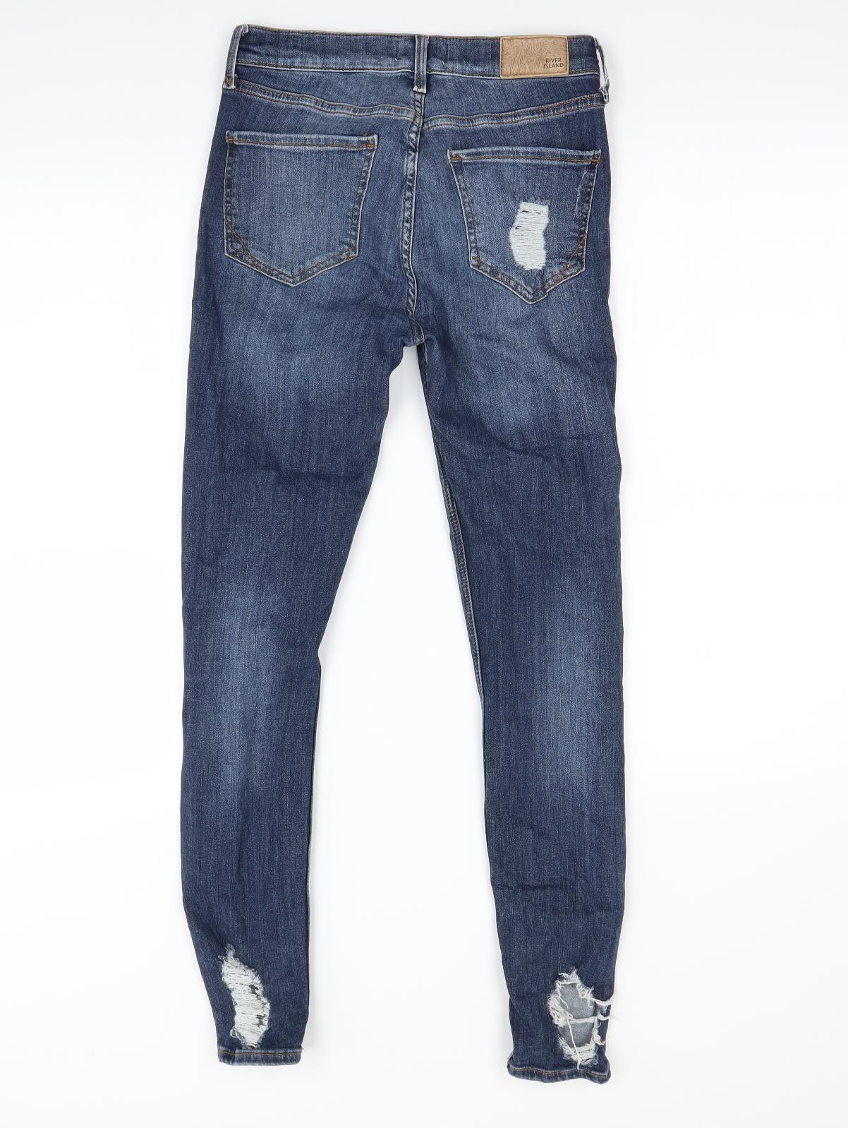 River Island Womens Blue   Skinny Jeans Size 8 L29 in