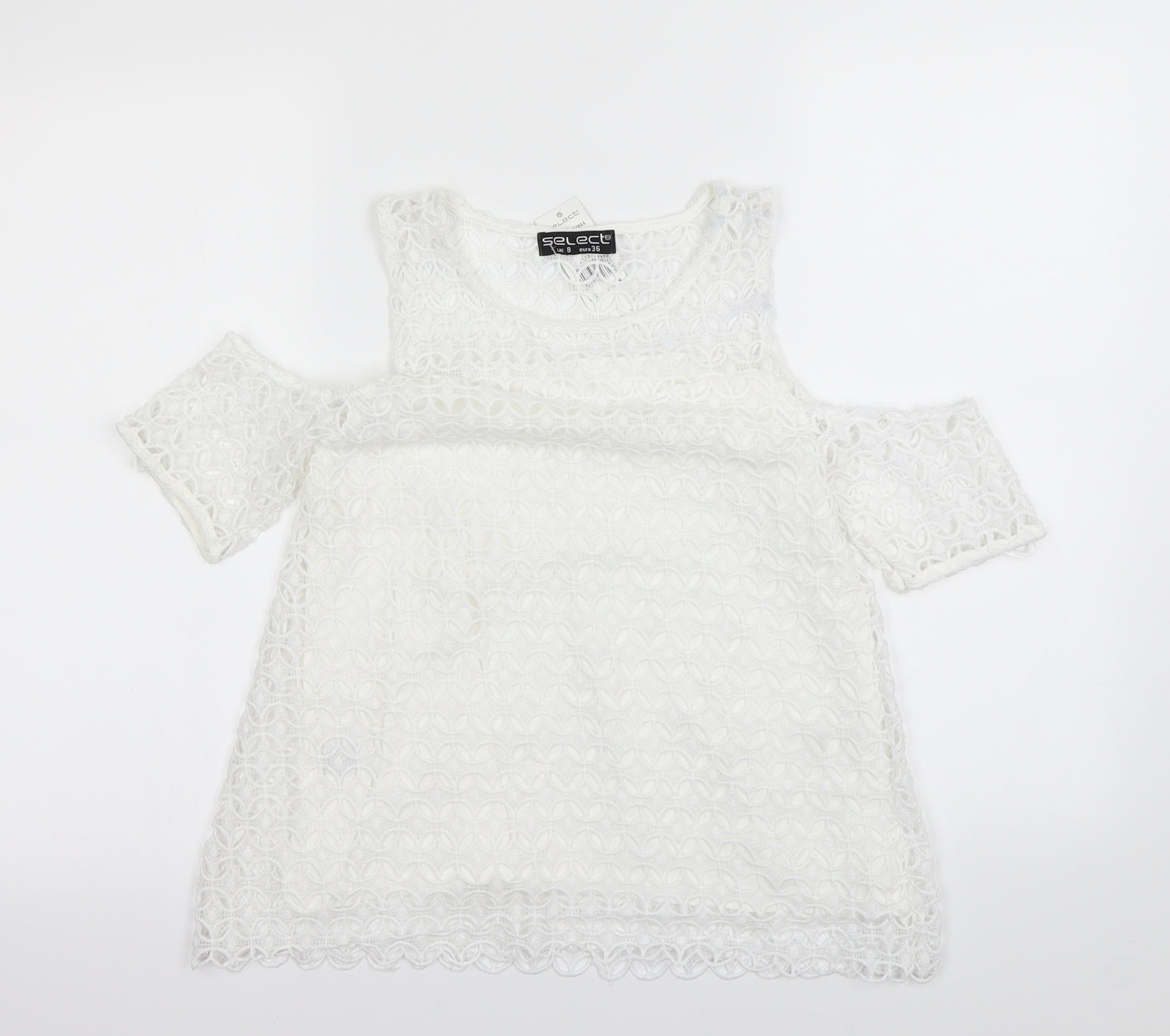 Select Womens Ivory   Basic Blouse Size 8