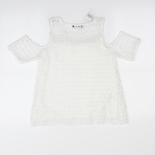 Select Womens Ivory   Basic Blouse Size 8
