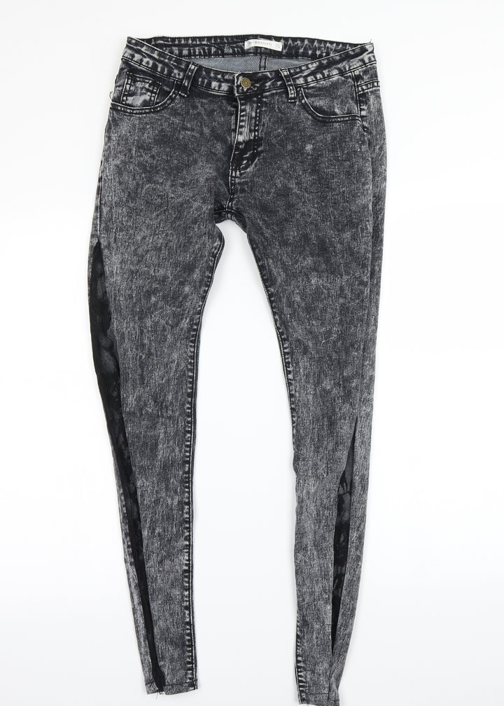 dressfo Womens Black   Skinny Jeans Size 10 L29 in