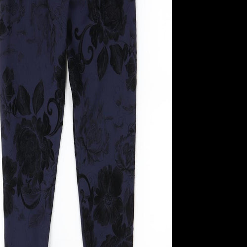 Blonde + Blonde Womens Blue Floral  Jegging Leggings Size 6 L28 in