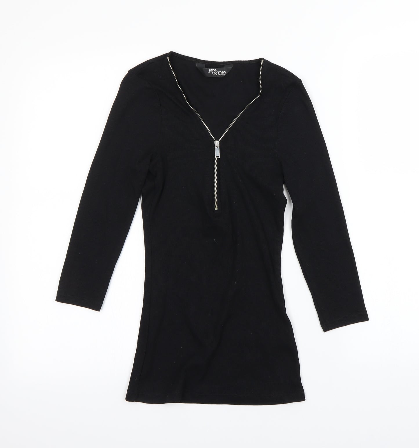 Jane Norman Womens Black   Basic Blouse Size 8