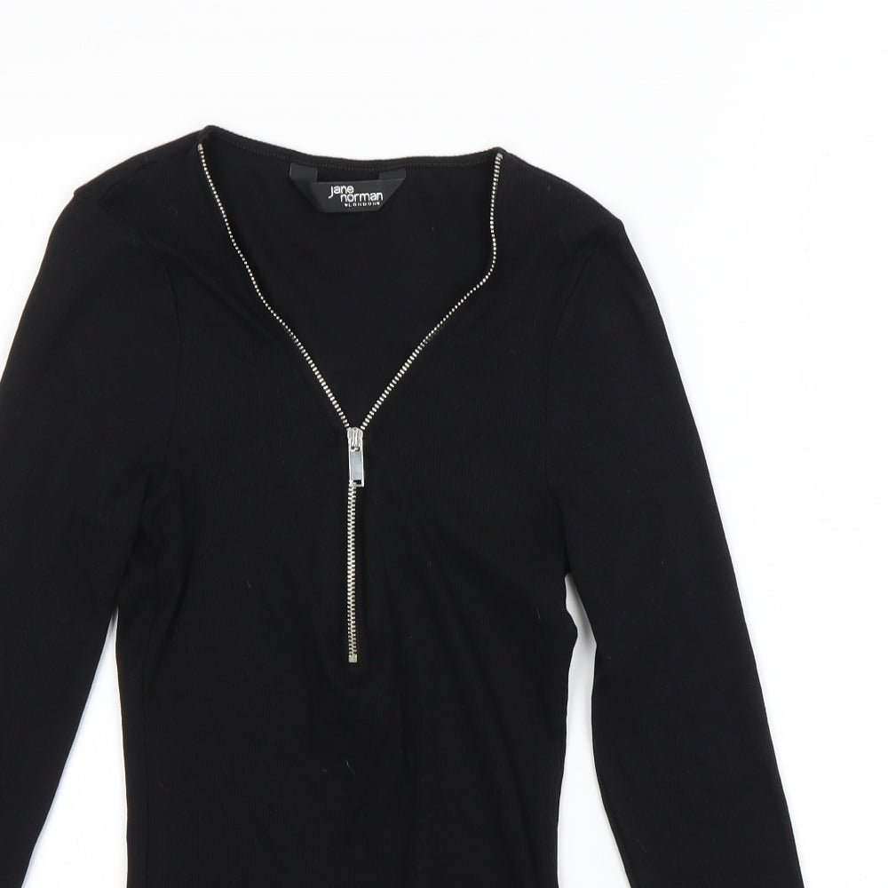Jane Norman Womens Black   Basic Blouse Size 8