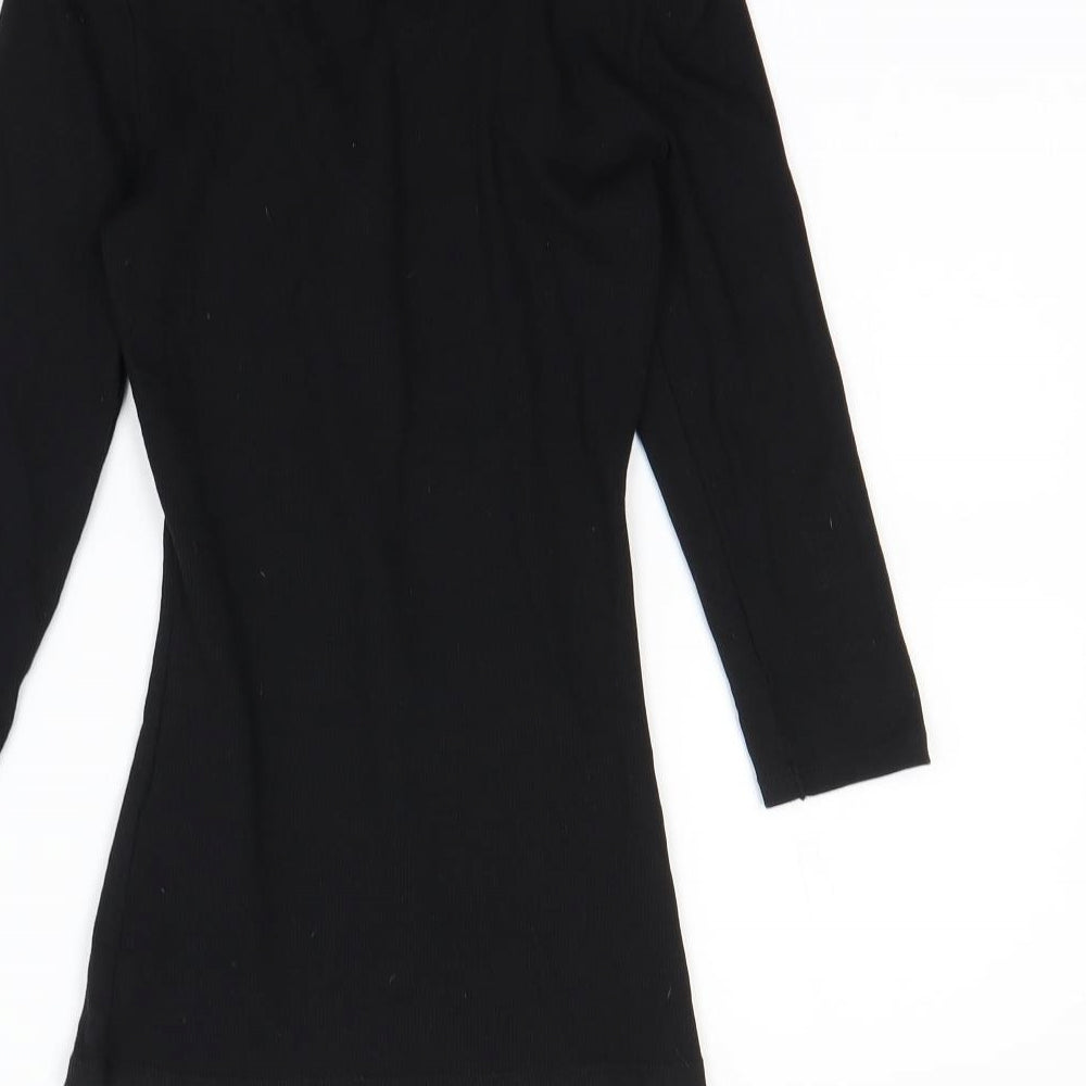 Jane Norman Womens Black   Basic Blouse Size 8