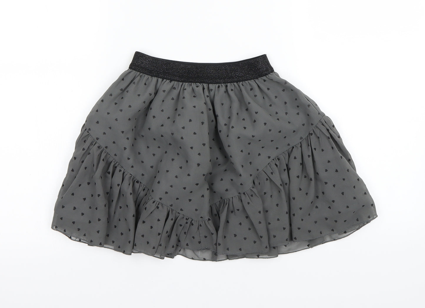 M&S Girls Green Polka Dot  Mini Skirt Size 6-7 Years