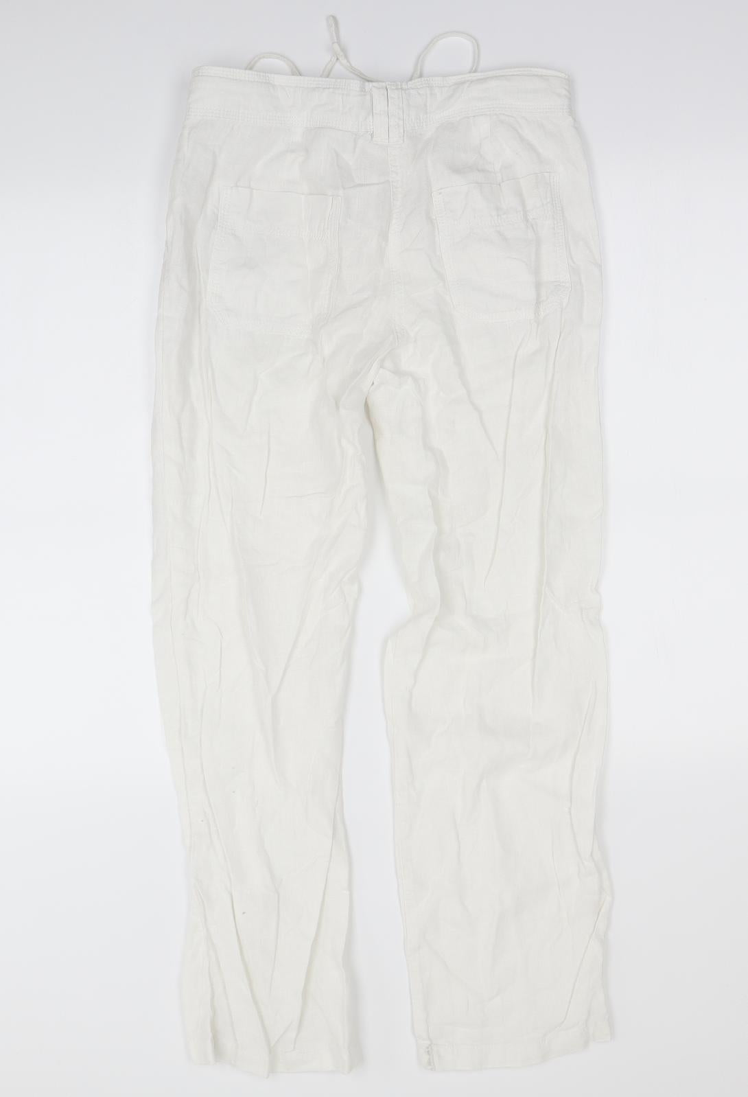 NEXT Womens White   Trousers  Size 6 L29 in