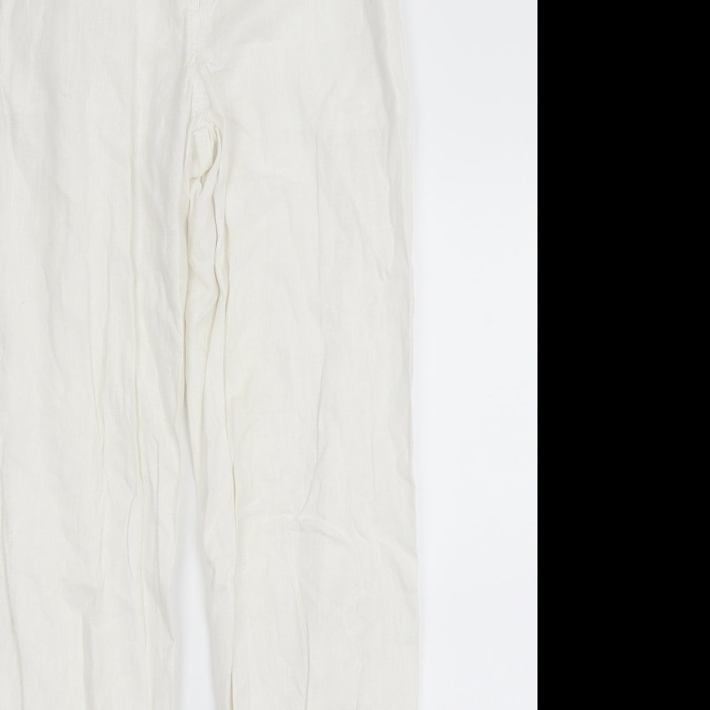 NEXT Womens White   Trousers  Size 6 L29 in